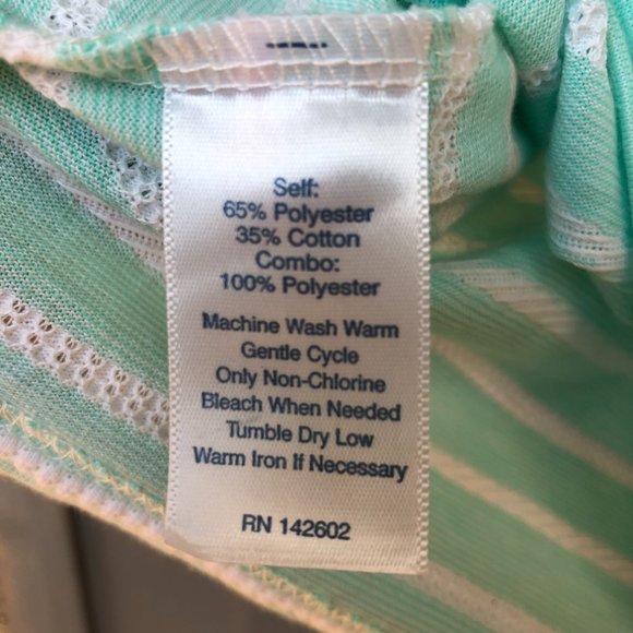 Sail to Sable Short Sleeve Textured Stripe Dress Cabbage Sz S - Picture 10 of 14